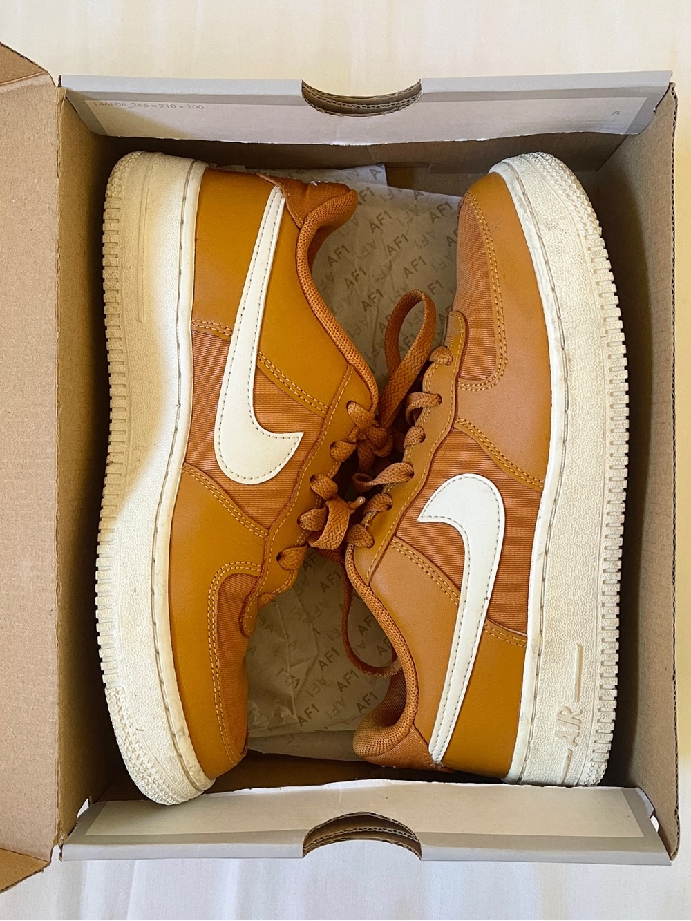 Nike Air Sneakers in Ochre & White